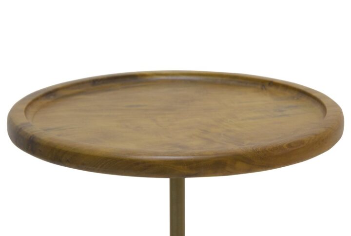 Roya Teak End Table Marble Base