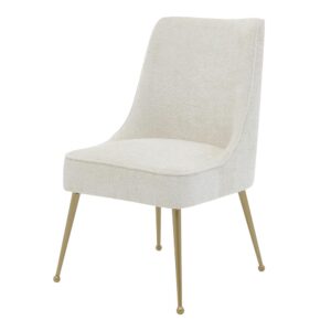 Cedric KD Fabric Dining Side Chair Gold Legs