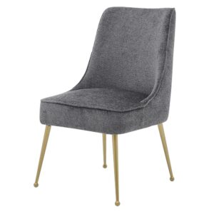 Cedric KD Fabric Dining Side Chair Gold Legs