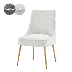 Cedric Fabric Dining Side Chair Gold Legs