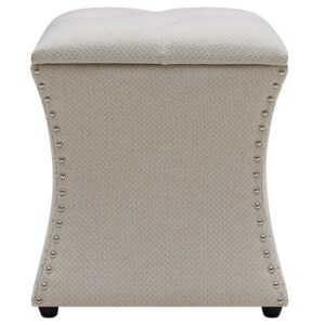 Amelia Nailhead Tufted Storage Ottoman