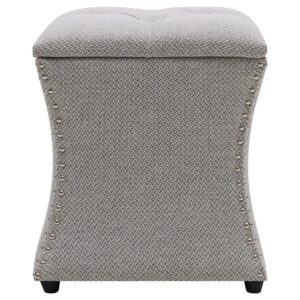 Amelia Nailhead Tufted Storage Ottoman