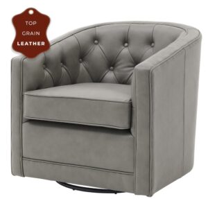 Walsh Top Grain Leather Swivel Chair