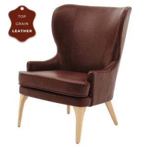 Bjorn Top Grain Leather Accent Chair