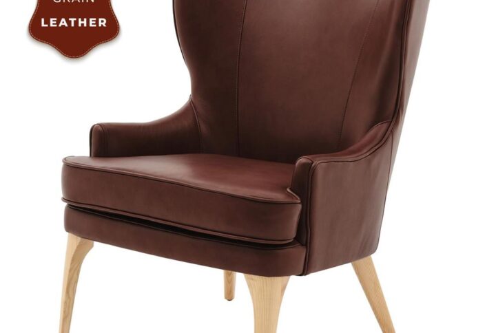 Bjorn Top Grain Leather Accent Chair