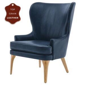 Bjorn Top Grain Leather Accent Chair