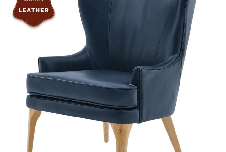 Bjorn Top Grain Leather Accent Chair