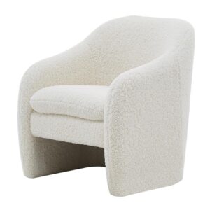 Zella Faux Shearling Fabric Accent Arm Chair