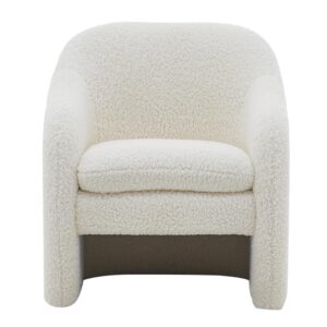 Zella Faux Shearling Fabric Accent Arm Chair