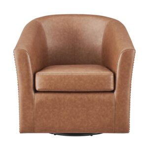 Ernest PU Swivel Accent Arm Chair