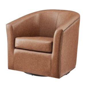 Ernest PU Swivel Accent Arm Chair