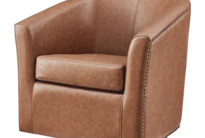 Ernest PU Swivel Accent Arm Chair