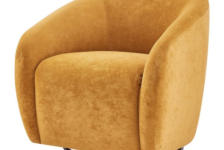 Regina Velvet Swivel Accent Arm Chair