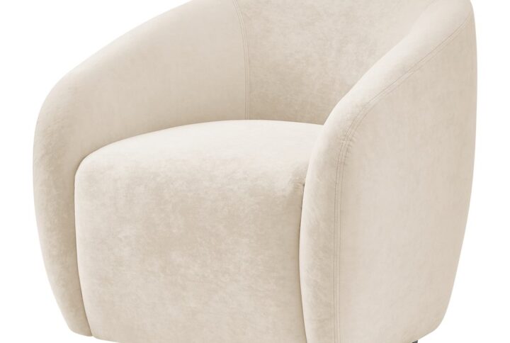 Regina Velvet Swivel Accent Arm Chair