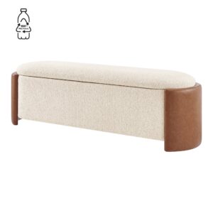 Alyssa Fabric/PU Storage Bench