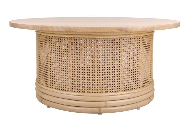 Brisa Rattan Coffee Table w/ Wood Top