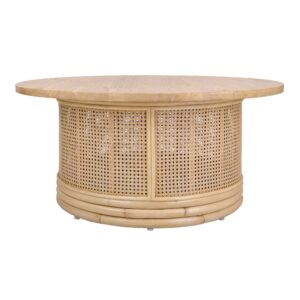 Brisa Rattan Coffee Table w/ Wood Top