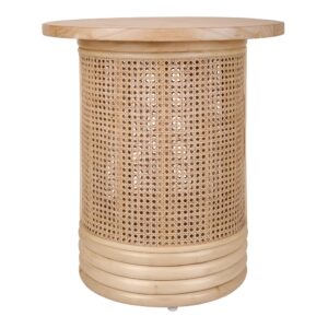 Brisa Rattan Side/End Table w/ Wood Top