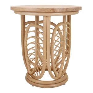 Ayra Rattan Side/End Table w/ Wood Top