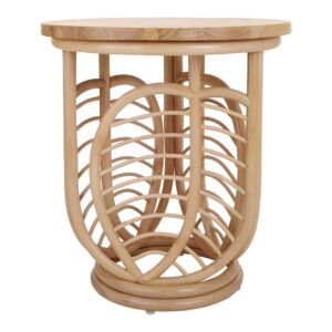 Ayra Rattan Side/End Table w/ Wood Top