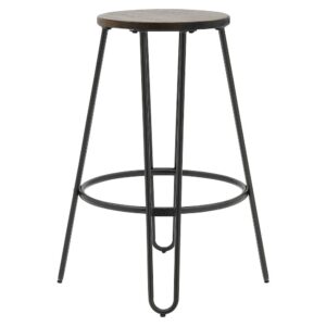 Joe KD Backless Stool Wood Seat