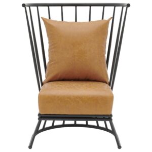 Jupiter KD PU Metal Accent Chair