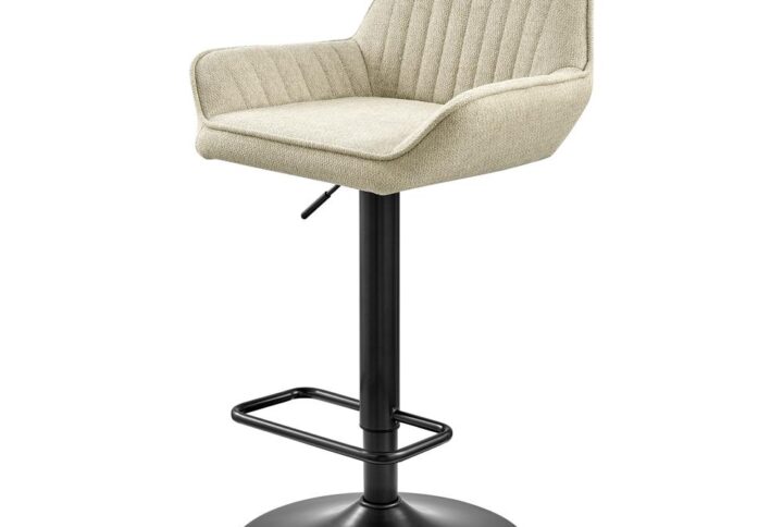 Luther Fabric Gaslift Swivel Bar Stool