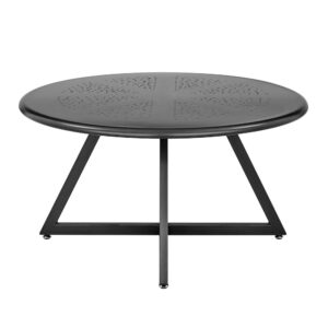 Markle Outdoor Metal Round Coffee Table