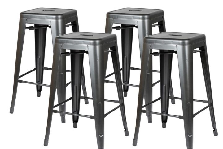 Metropolis Metal Backless Counter Stool