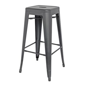 Metropolis Metal Backless Bar Stool