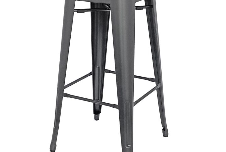 Metropolis Metal Backless Bar Stool