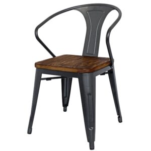 Metropolis Metal Arm Chair