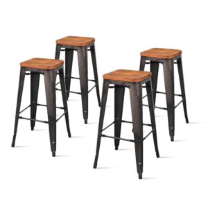 Metropolis Backless Bar Stool