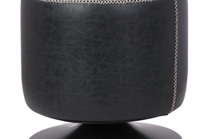 Gaia PU Leather Round Ottoman