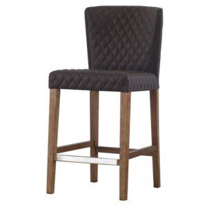 Albie Diamond Stitching PU Leather Counter Stool