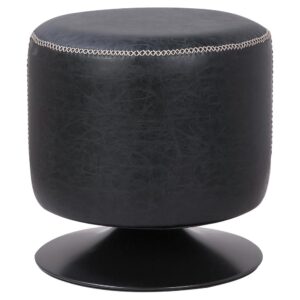 Gaia PU Leather Round Ottoman