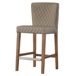 Albie Diamond Stitching PU Leather Counter Stool