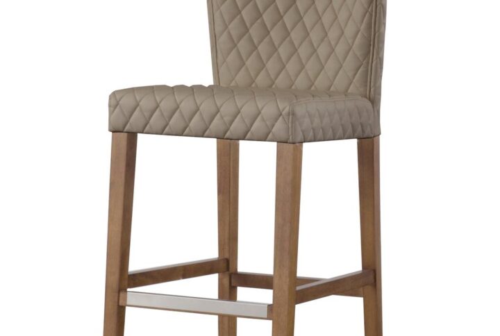 Albie Diamond Stitching PU Leather Counter Stool