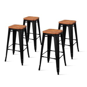 Metropolis Backless Bar Stool