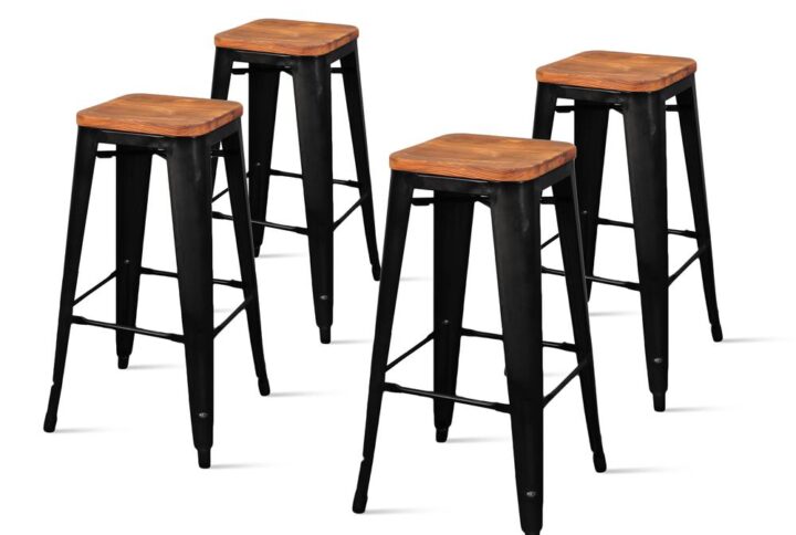 Metropolis Backless Bar Stool