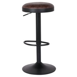 Juno PU Leather Gaslift Backless Swivel Bar Stool