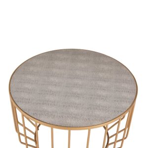 Halton Set of 2 Faux Shagreen Round Coffee Table