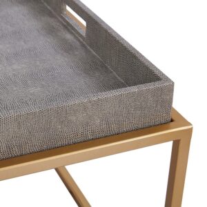 Feyre Faux Shagreen Removable Tray Coffee Table