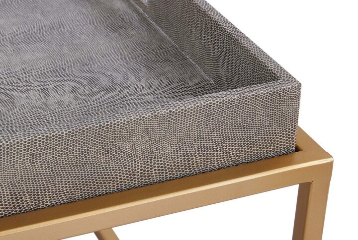 Feyre Faux Shagreen Removable Tray Coffee Table