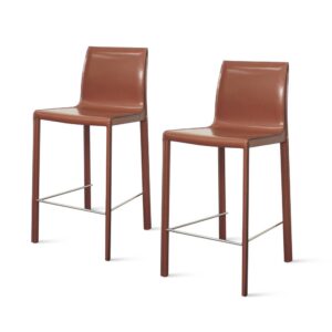 Gervin Recycled Leather Counter Stool