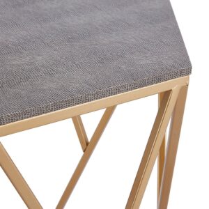 Cressa Faux Shagreen End Table