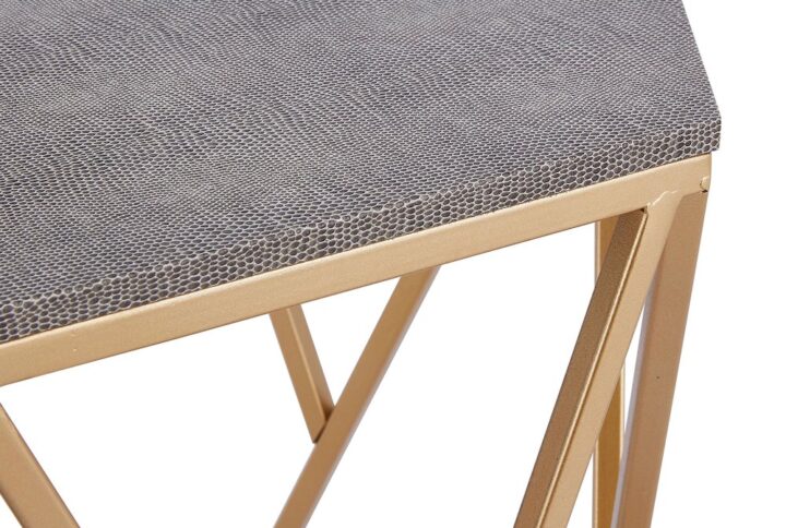 Cressa Faux Shagreen End Table