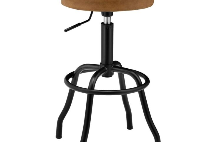 Eaton PU Leatgher Gaslift Backless Swivel Bar Stool