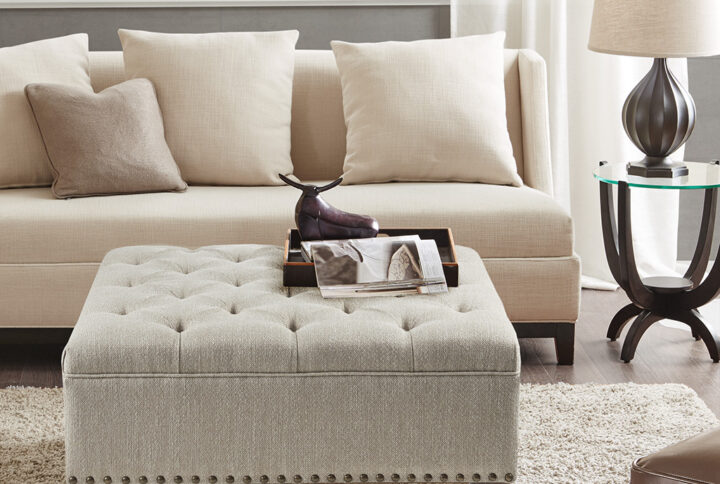 Tufted Square Cocktail Ottoman