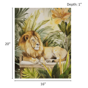 Jungle Lion Canvas Wall Art